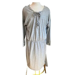 City streets dress long sleeve jersey material tie neck 3X